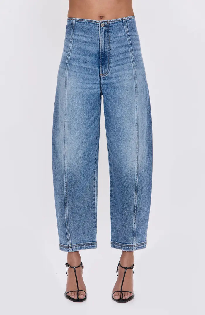 Pistola Blair Bandless High Waist Crop Barrel Jeans | Nordstrom | Nordstrom