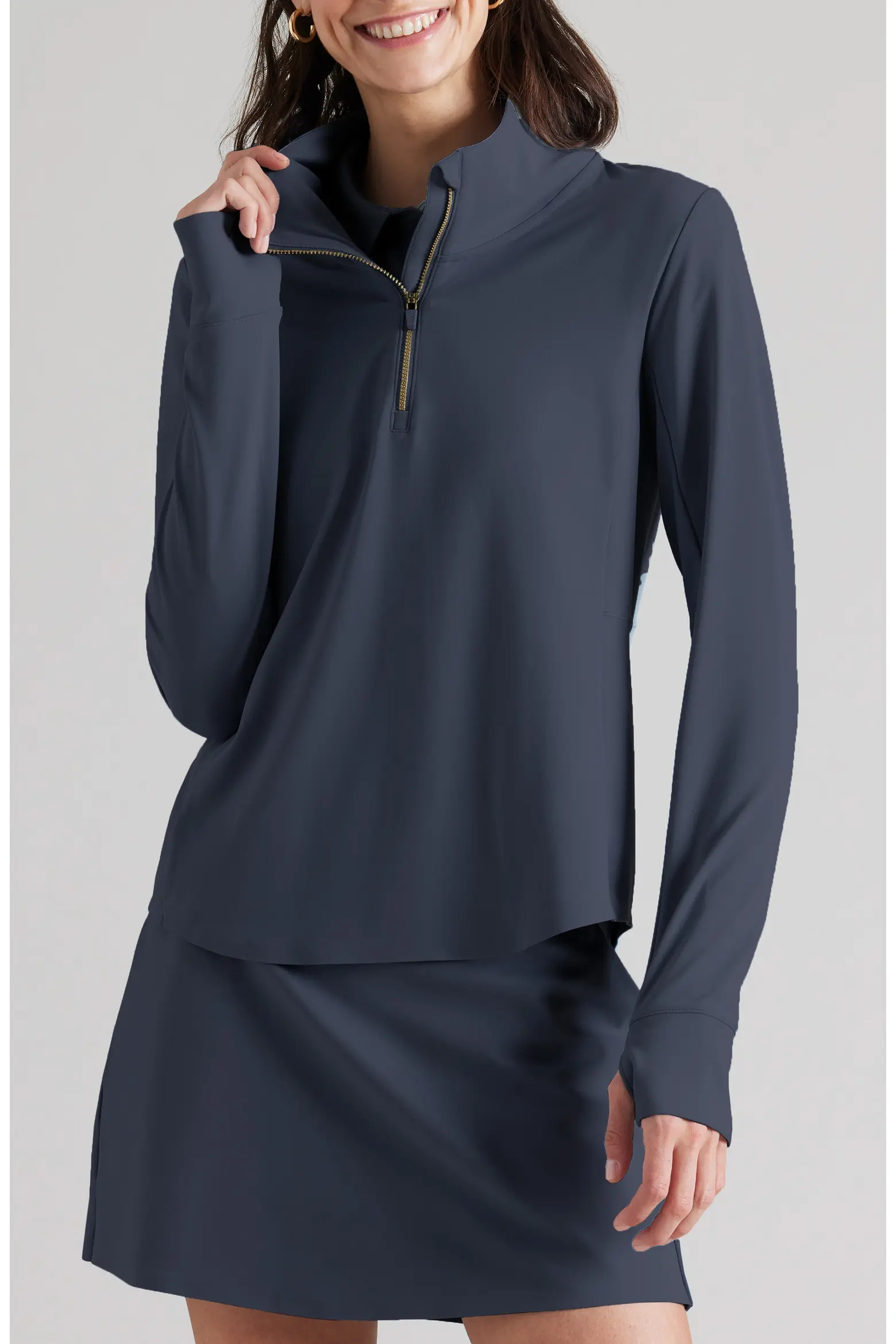 Rhone Course to Court Long Sleeve Quarter Zip Top (Women) | Nordstrom | Nordstrom