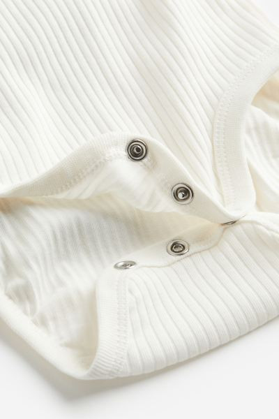 2-pack Henley Bodysuits - Gray melange/white - Kids | H&M US | H&M (US + CA)