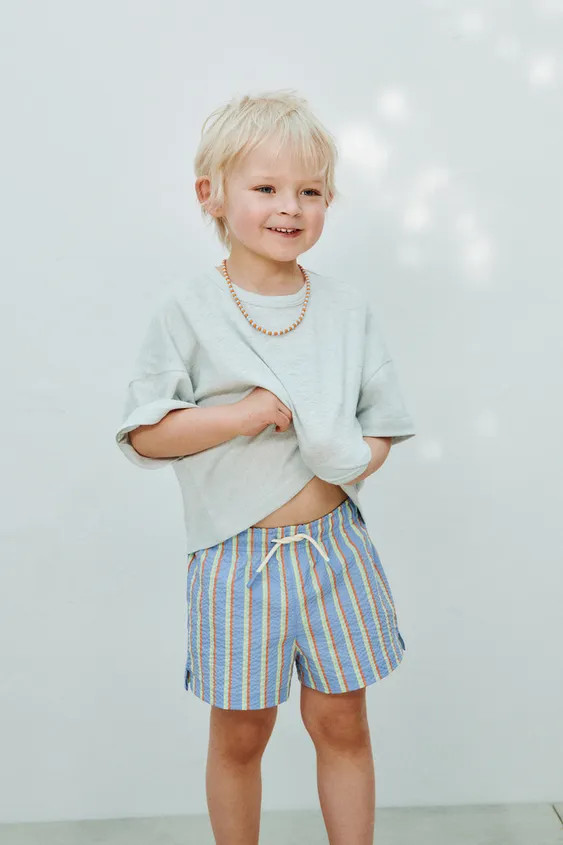 2-6 ANS/ SHORT DE BAIN EN SEERSUCKER À RAYURES | Zara US