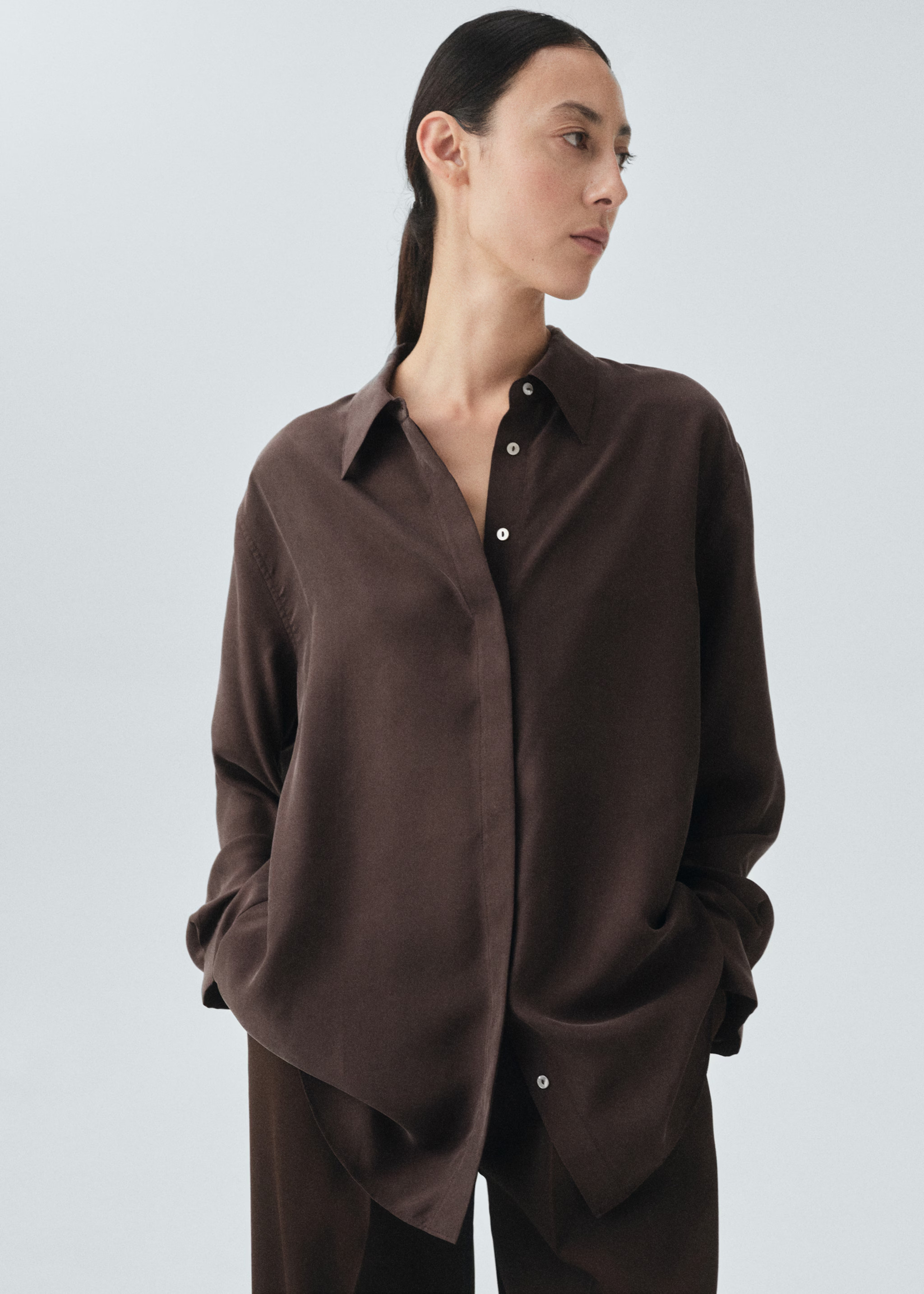 Oversize poplin shirt - Women | MANGO USA | Mango (US/MX/AU)