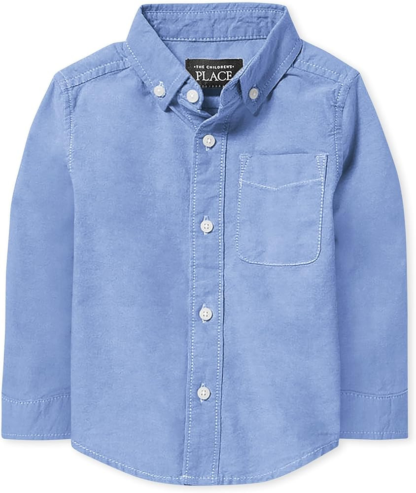 The Children's Place baby boys Long Sleeve Oxford Button Down Shirt | Amazon (US)