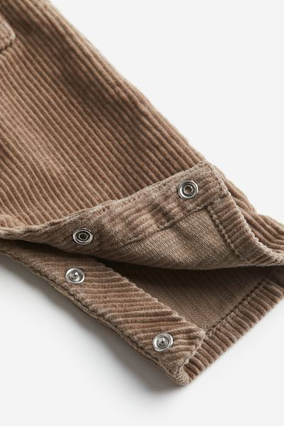 Corduroy Overalls - Dark beige - Kids | H&M US | H&M (US + CA)