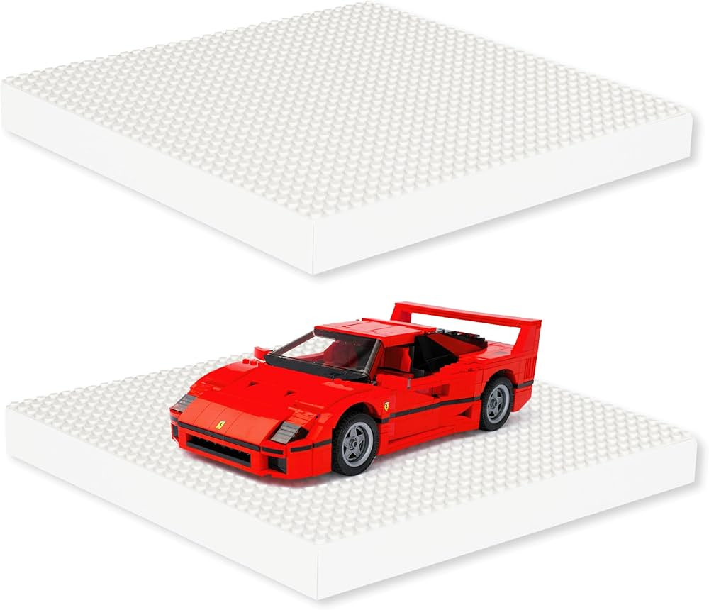 Play Platoon Wood Building Brick Display Shelves 2 Pack White Minifigure Display Case Shelf - 10x... | Amazon (US)