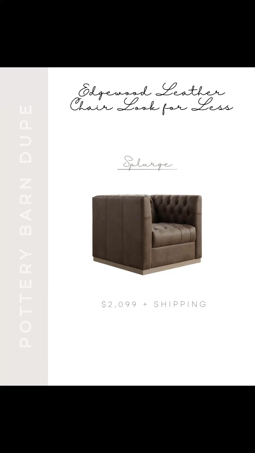 The Pottery Barn Edgewood leather swivel chair is stunning but at $2,099 it’s a big investment 😅 I found look-for-less options that gives you the same rich cognac leather and sophisticated style for just $339 with free shipping 🤍 Linking both so you can easily compare.

#LTKSaleAlert #LTKHome