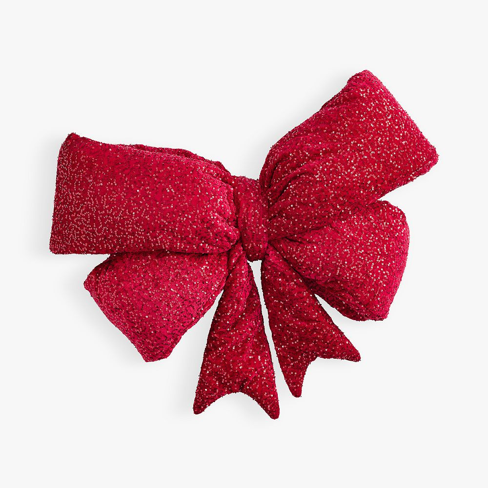 LoveShackFancy Sequin Bow Pillow | Pottery Barn Teen