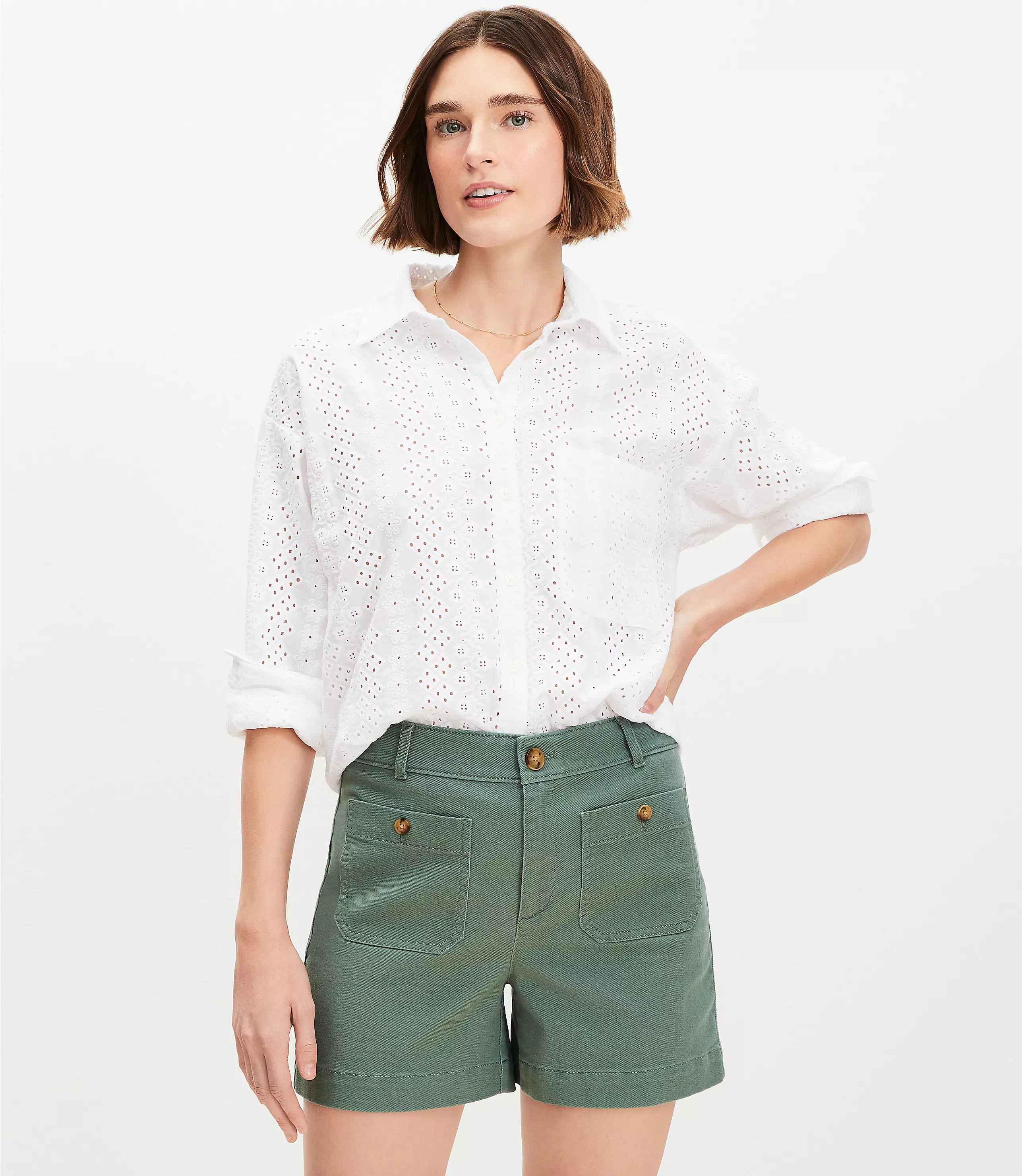 Palmer Shorts in Twill | LOFT