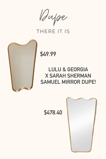 Abstract mirror, lulu & Georgia dupe, Sarah Sherman Samuel dupe, brass mirror, modern mirror, unique mirror 

#LTKhome #LTKunder100
