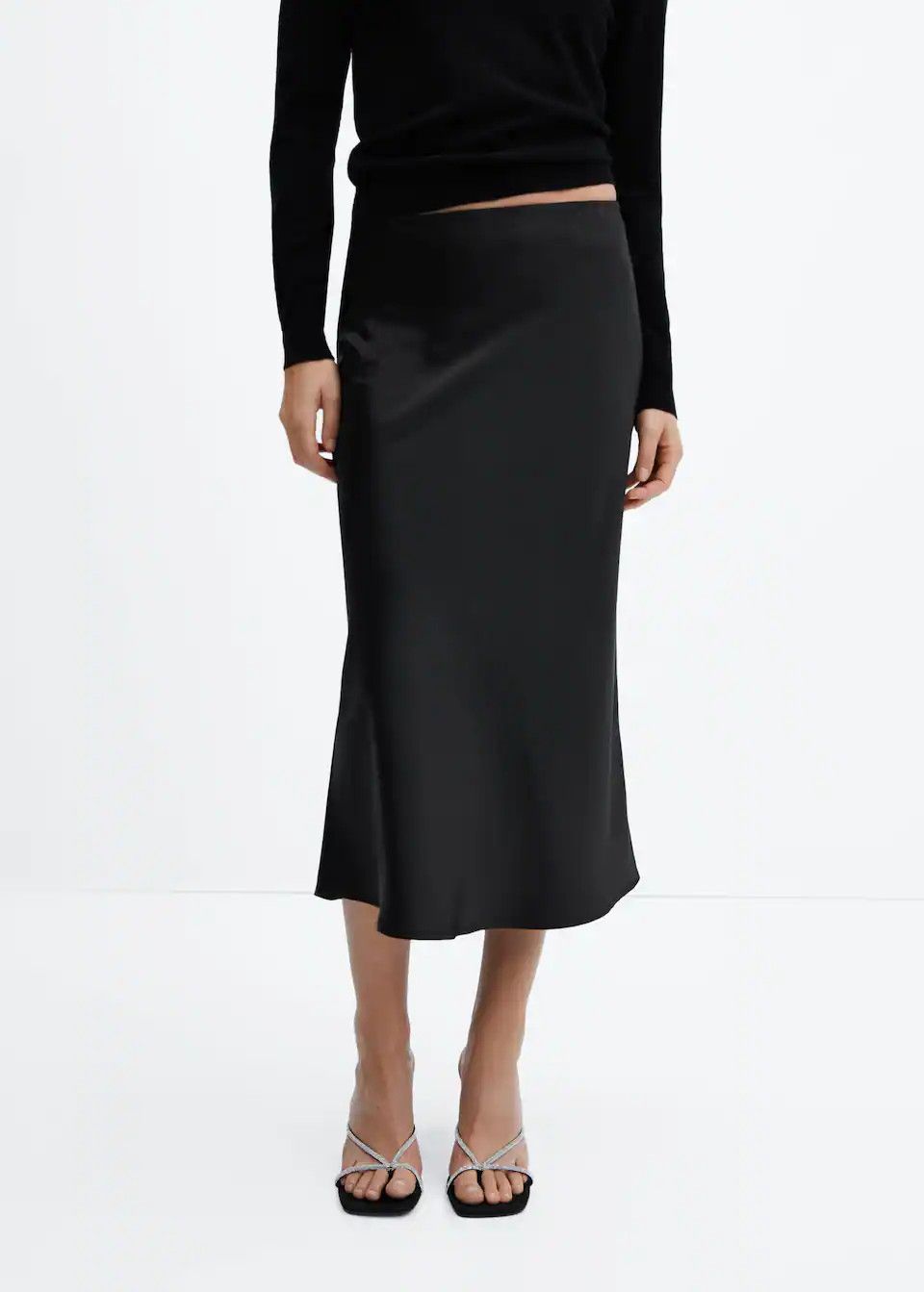 Midi satin skirt | MANGO (US)