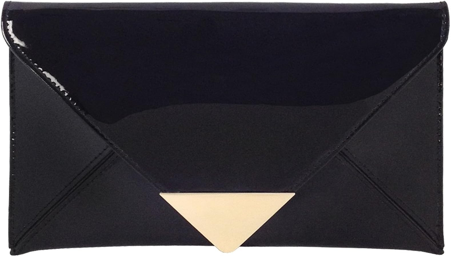 JNB Faux Patent Leather Glossy Envelope Clutch | Amazon (US)