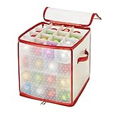 Simplify Ornament Storage Box Plastic - Decorative Organizer - Storage Bin - Red - 64 Counts - L12 x | Amazon (US)