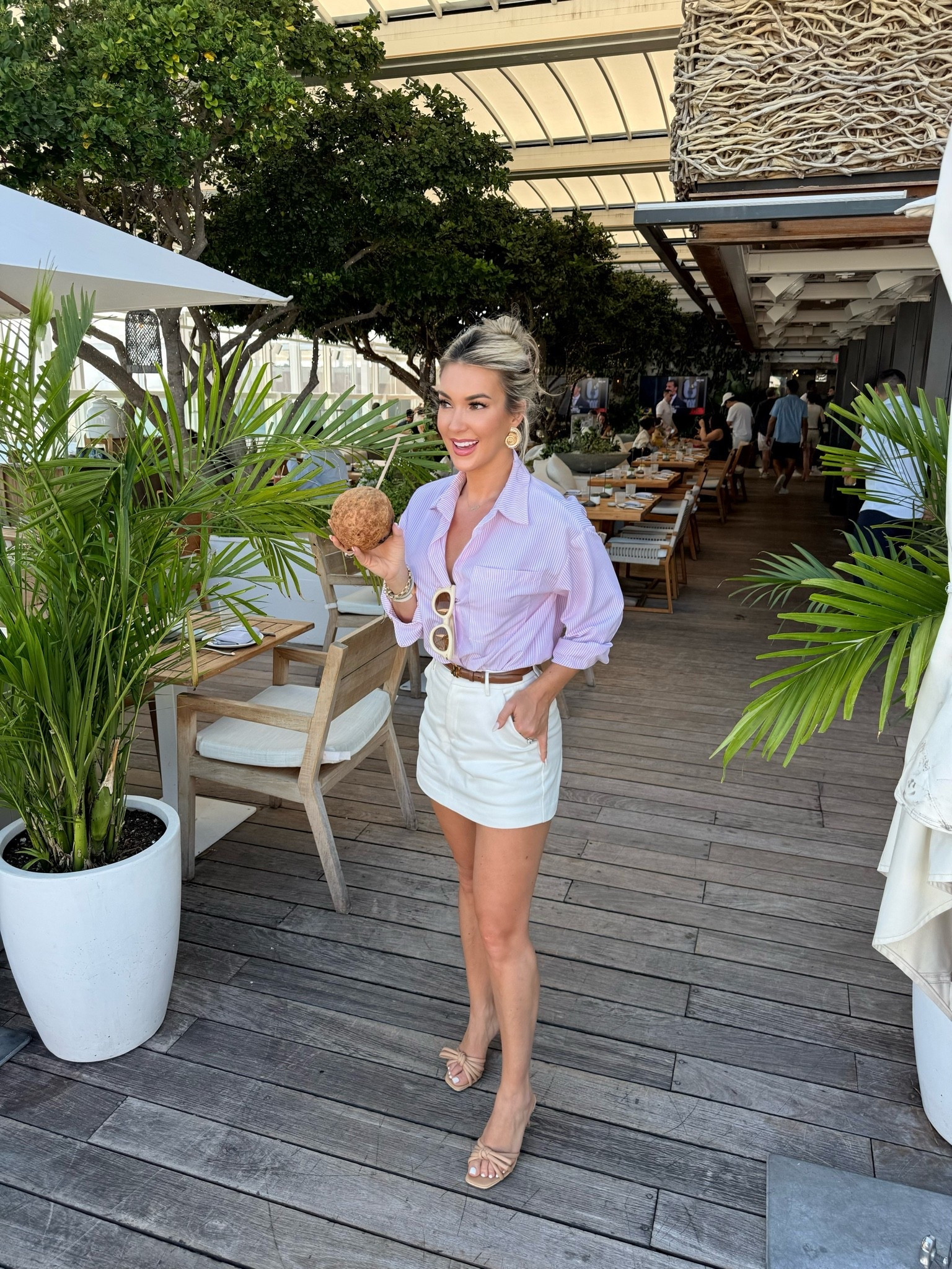 Summer vibes are here!  Snag this cute ivory skort. Mini skirt in the front & shorts in the back. Wearing size small in skort & top. Use code KRISTYSAVE35 for 35% off your order.  

#whiteskort #skort #miniskort #summerfit #vacationstyle

#LTKootd #LTKOver40 #LTKTravel