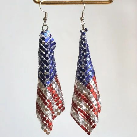 American Flag Earrings for Women Patriotic Independence Day 4th of July Drop Dangle Earrings Hook Ea | Walmart (US)