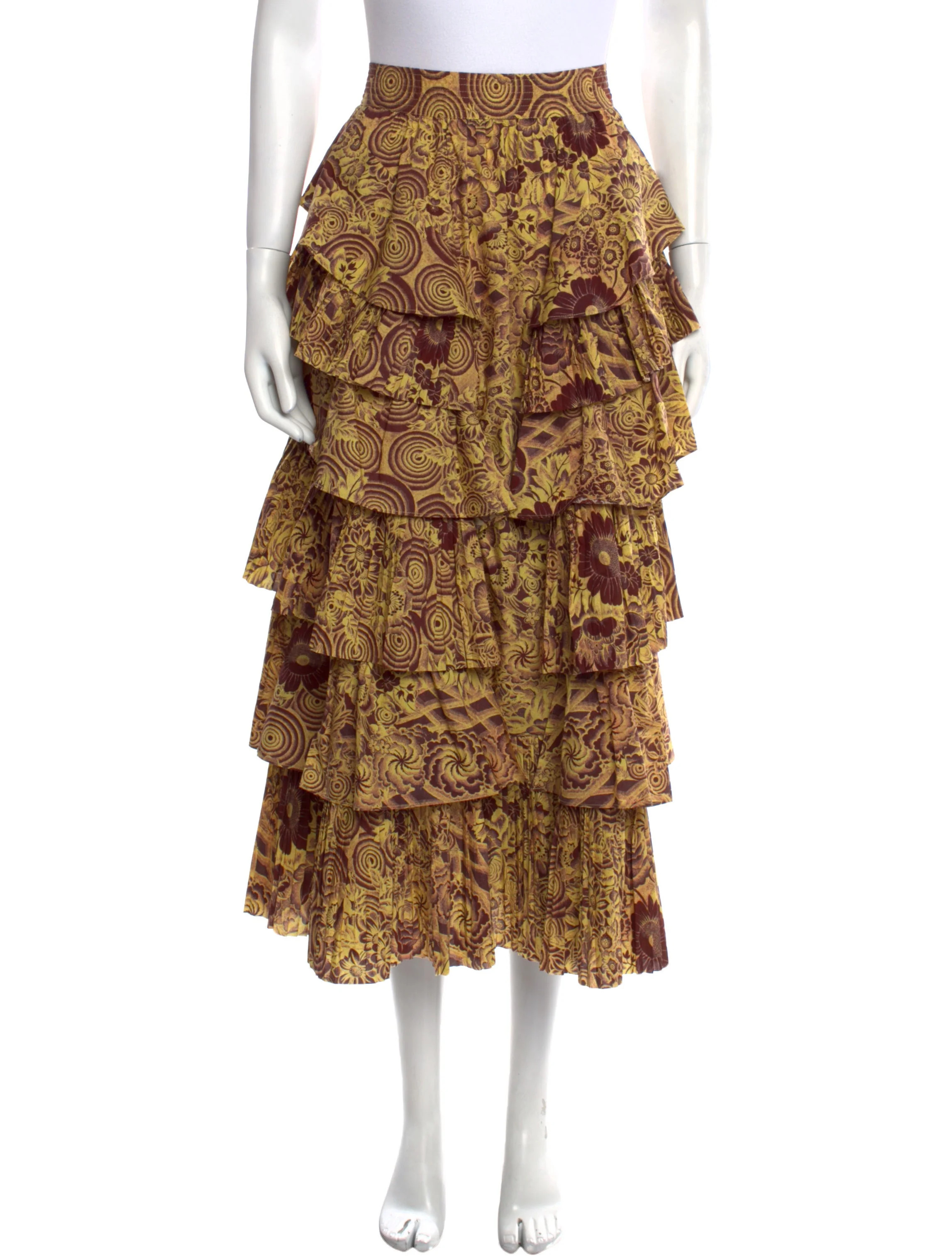 Printed Midi Length Skirt | The RealReal