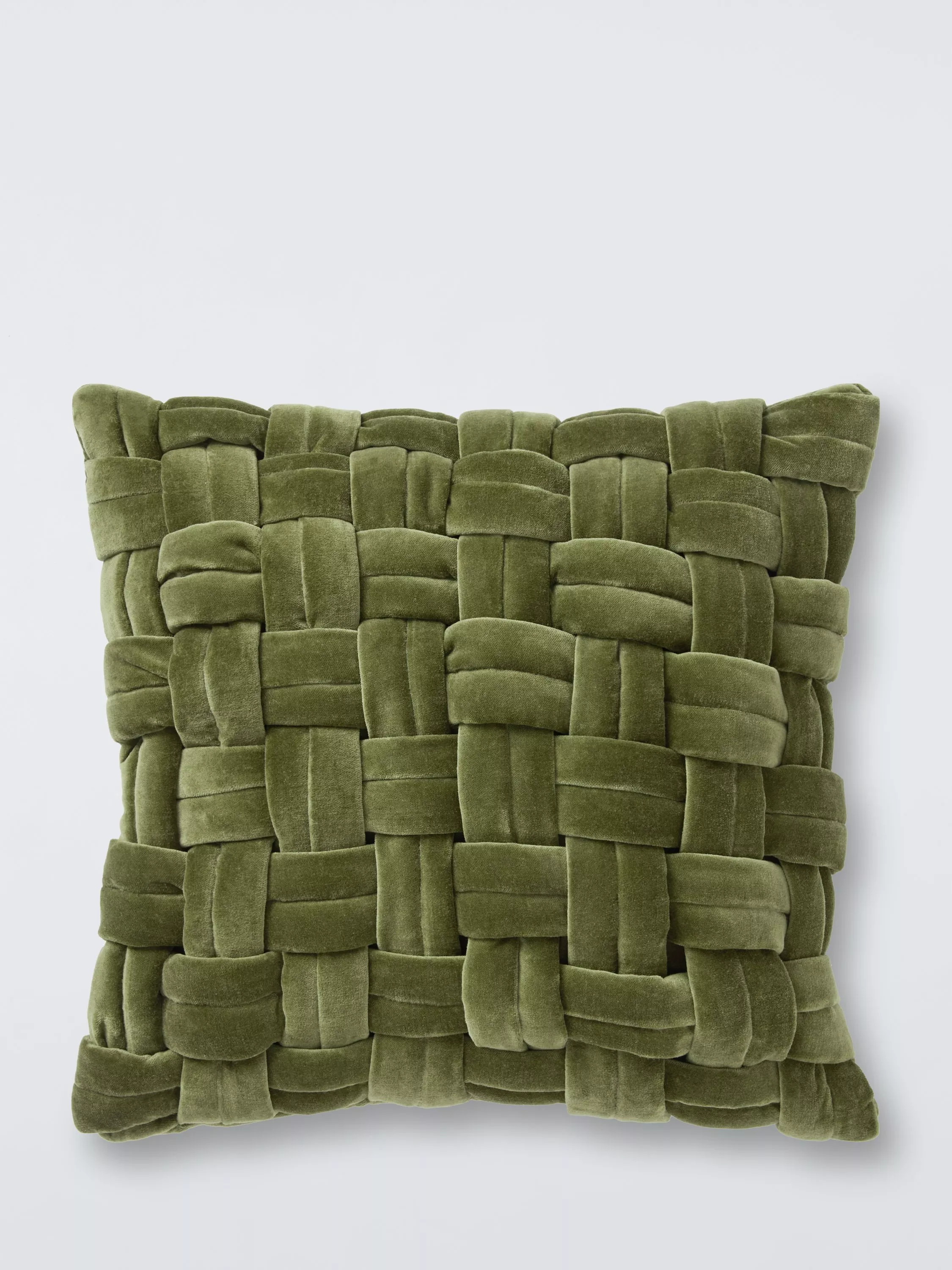John Lewis Velvet Basket Weave Cushion | John Lewis (UK)