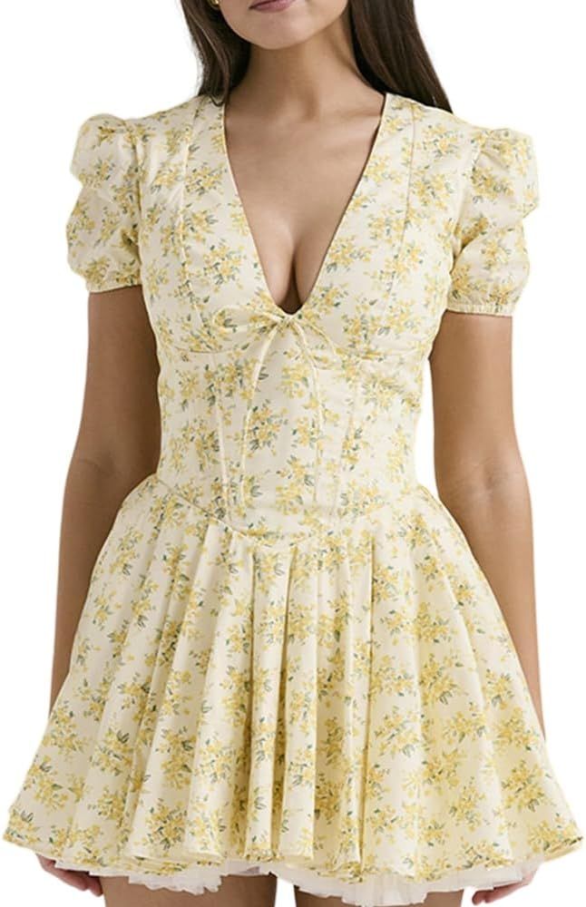 Deerhobbes Design your own milkmaid dress,Floral,Dress,sundresses for women 2024 | Amazon (US)