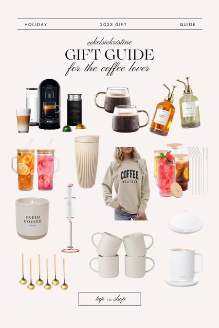 Gift guide, gift ideas, coffee lover, coffee mug, coffee machine, coffee essentials, coffee bar, sweatshirt, glasses, kitchenware, ember mug, handheld froth or, Amazonfinds mixing spoons, candle

#LTKGiftGuide #LTKfindsunder100 #LTKfindsunder50