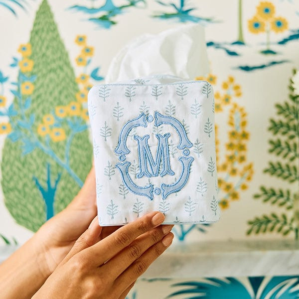 Personalized Cotton Tissue Box Cover | Weezie Towels | Weezie Towels