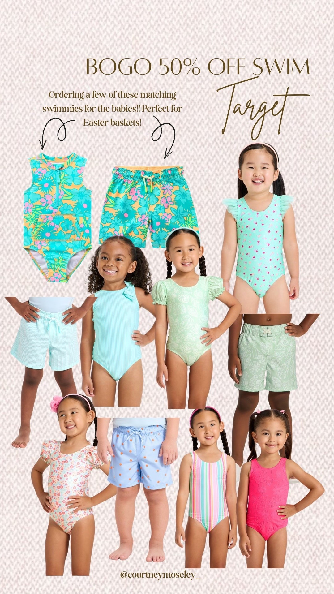 Bogo 50% off on Target swim right now! So many cute matching suits for boys and girls! Ordering some for the babies!!

#LTKSwim #LTKKids #LTKSaleAlert