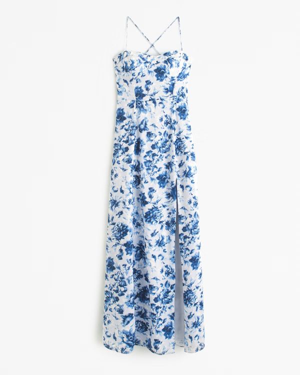 Women's The A&F Camille Tie-Back Gown | Women's Dresses & Jumpsuits | Abercrombie.com | Abercrombie & Fitch (US)