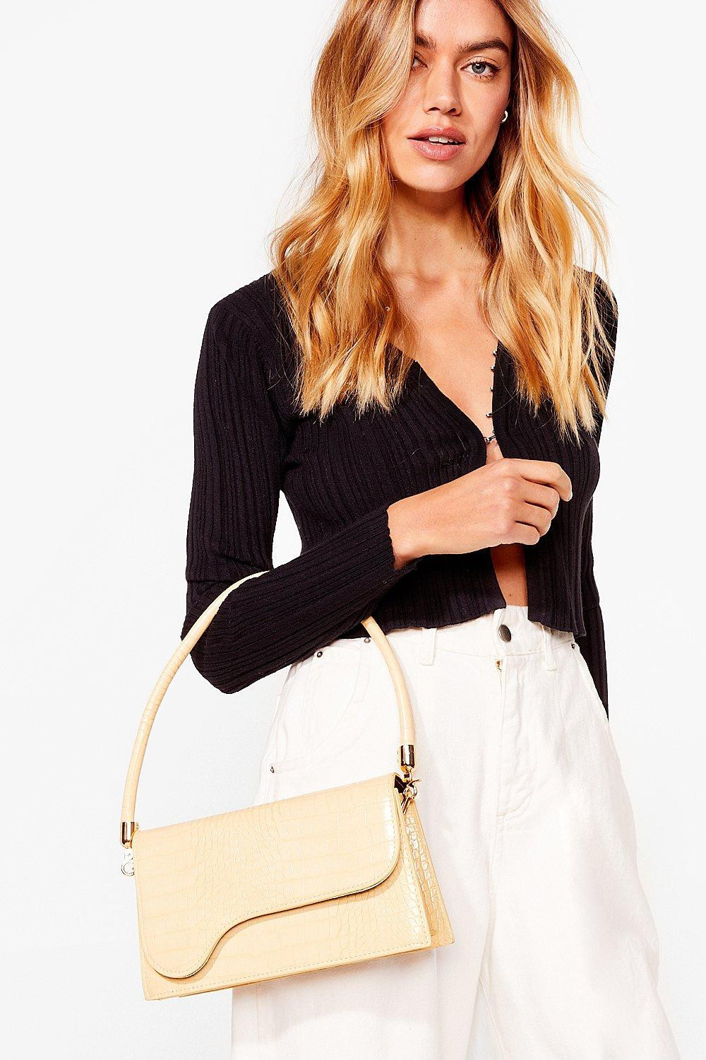Womens WANT Croc of Our List Shoulder Bag - Beige | NastyGal (US & CA)