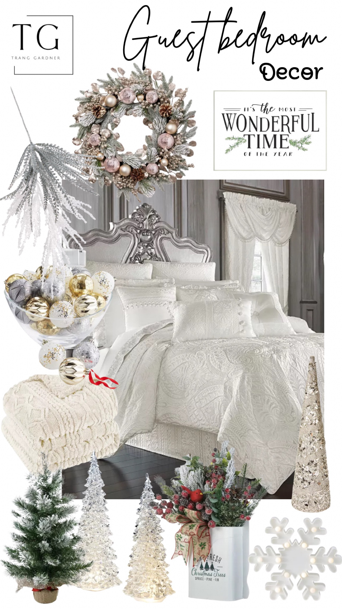 Guest bedroom decor, glam decor

#LTKHoliday #LTKSeasonal #LTKHome