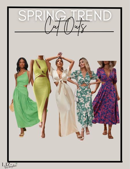 This spring and summer cut outs are a massive trend for spring outfits and spring dresses.  I love the looks of these spring trends for a baby shower or even as a wedding guest outfit or even a resort wear outfit and vacation outfit 

#LTKSeasonal #LTKstyletip #LTKFind