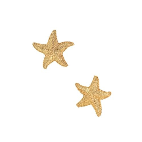 14K Gold Plated Beach Ocean Style Starfish Earrings Gold Starfish Stud Earrings for Women Personalized Trendy Silver Starfish Earrings for Jewelry (Gold) | Amazon (US)