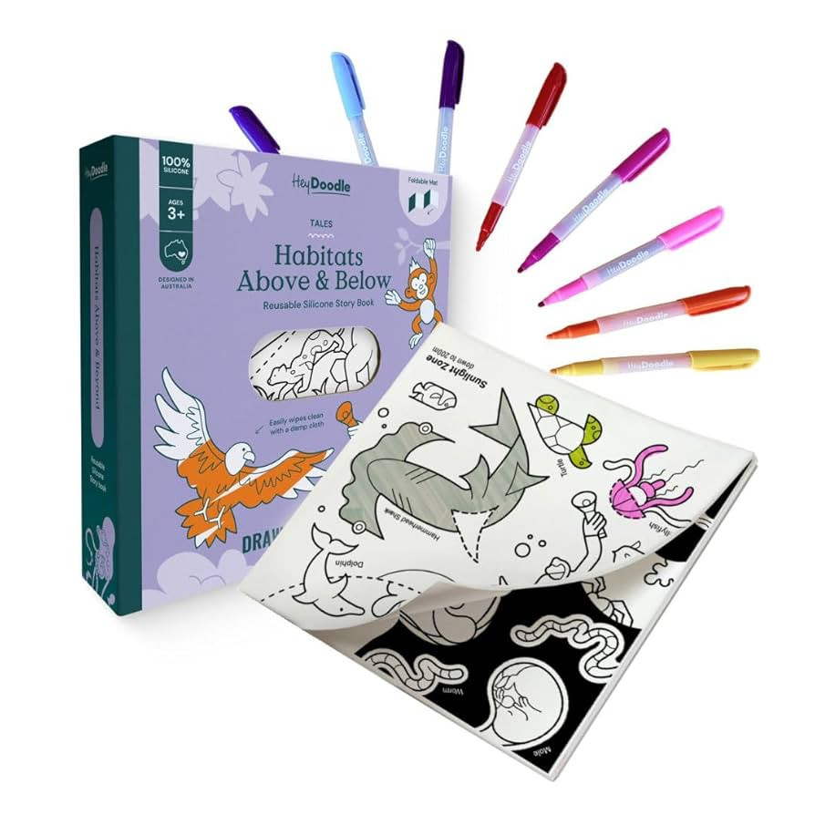 Tales Foldout Book - Reusable Silicone Coloring Books for Kids Ages 3-7 with Flip Pages & Educati... | Amazon (US)