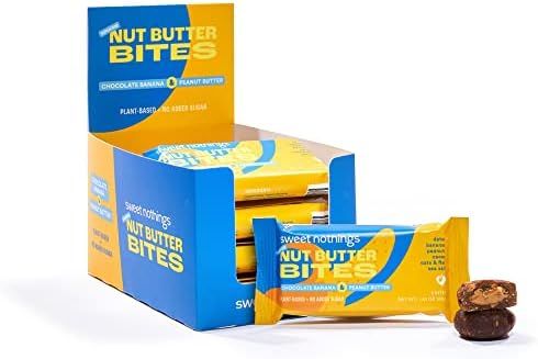 Sweet Nothings, Superfood Nut Butter Bites, Chocolate Banana with Peanut Butter, 12 - 2 Bite Pack... | Amazon (US)