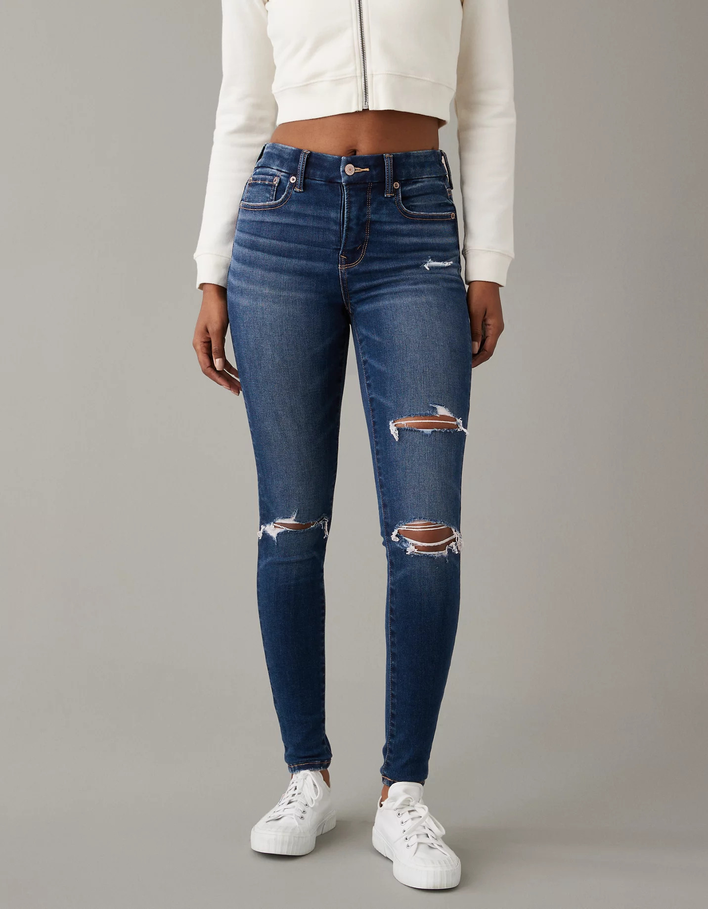 AE Lu(x)e Ripped High-Waisted Jegging | American Eagle Outfitters (US & CA)