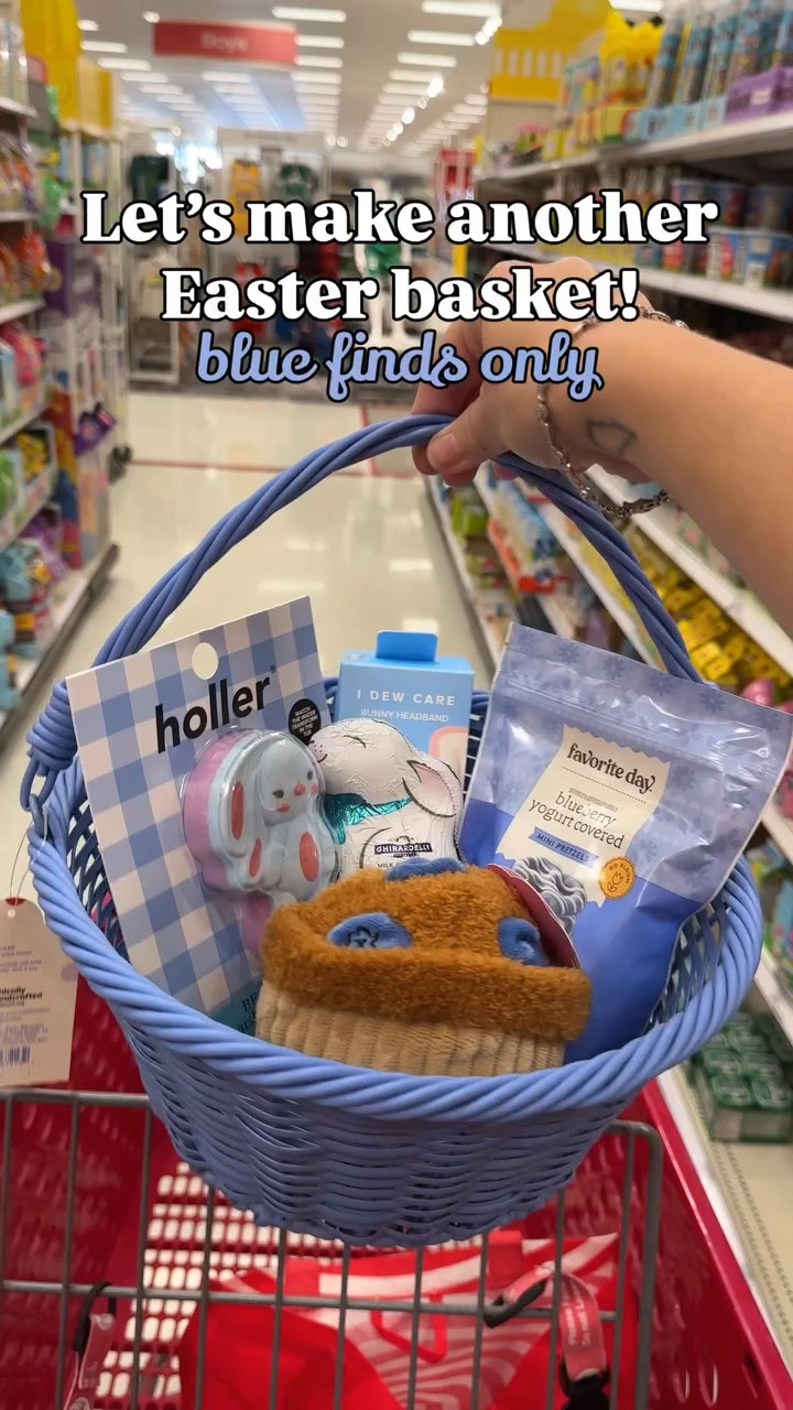 Blue finds at Target Easter basket idea! Follow + comment “BLUE” for a link! (make sure you’re following to receive it) ✨ & if you love Holiday finds and gift ideas, follow along for more! 

#Targetcreator #targetfinds  #targetstyle