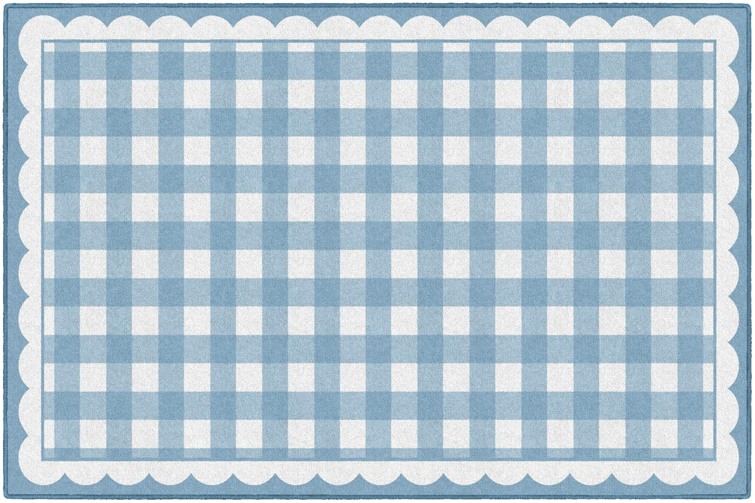 Flagship Carpets School Days Blue Gingham Educational Area Rug for Kids Room, Children's Classroom Rug for Teaching and Playroom, 5' X 7'6" - Blue | Amazon (US)