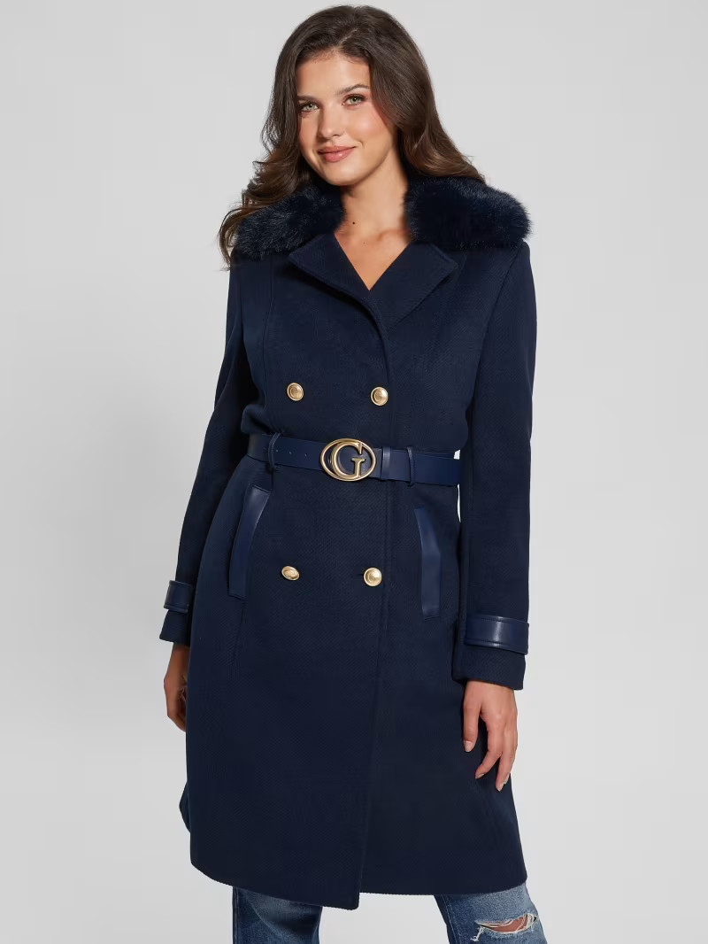 Eco Amelia Belted Coat | Guess US | Guess (US)