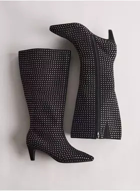 Embellished Kitten Heel Knee Boot (WW) | Torrid (US & Canada)