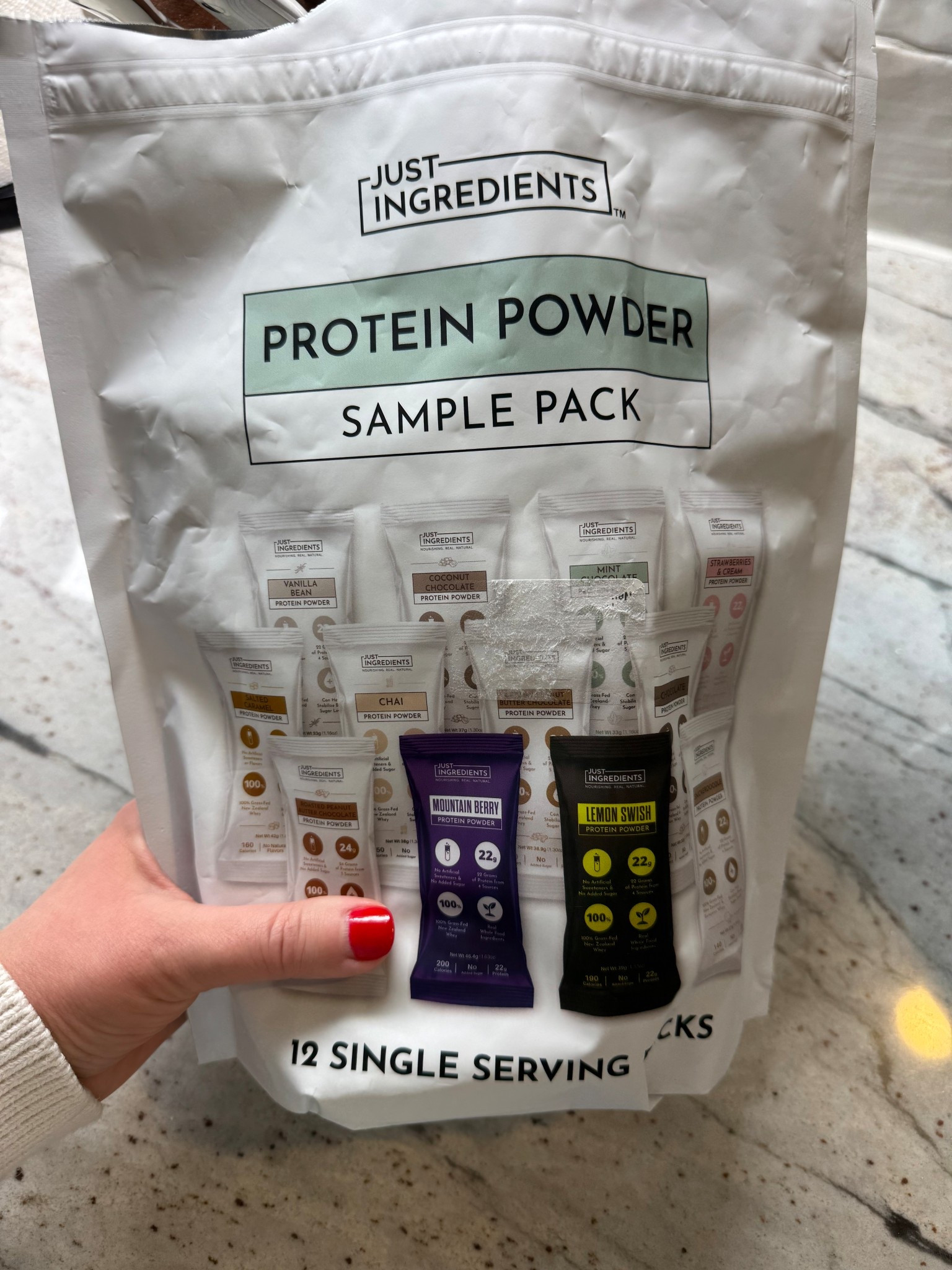 Protein Powder Made with 100% Grass Fed, Non Denatured Whey | Four Different Protein Sources from Organic Whole Food Ingredients | 12 Servings | 22g Protein (12 Servings, Sample Variety Pack)

#LTKTravel #LTKfoodie #LTKfitnessgoals