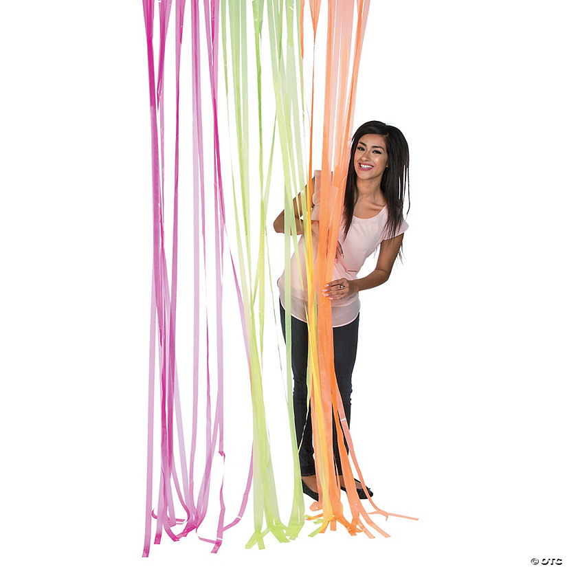 Neon Fringe Door Curtain | Oriental Trading Company