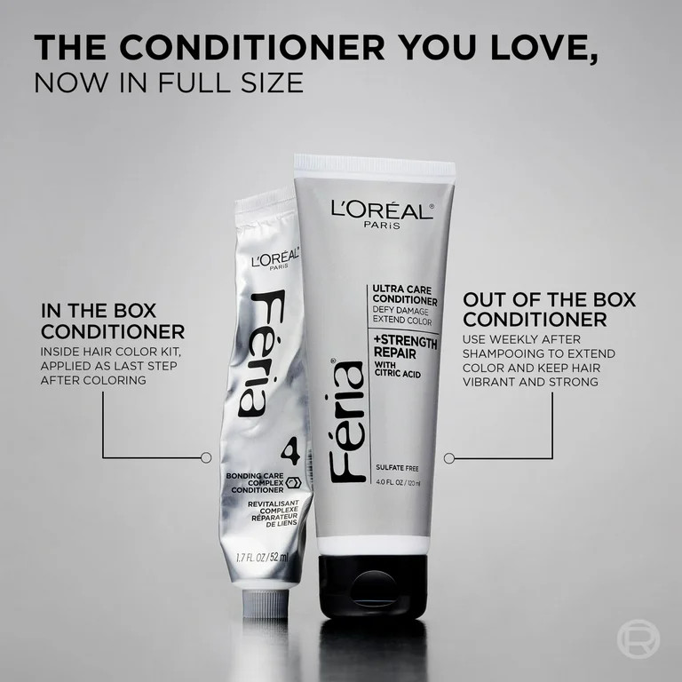 L'Oreal Paris Feria - Hair Color Strength Repair Ultra Care Conditioner, 4 fl oz | Walmart (US)