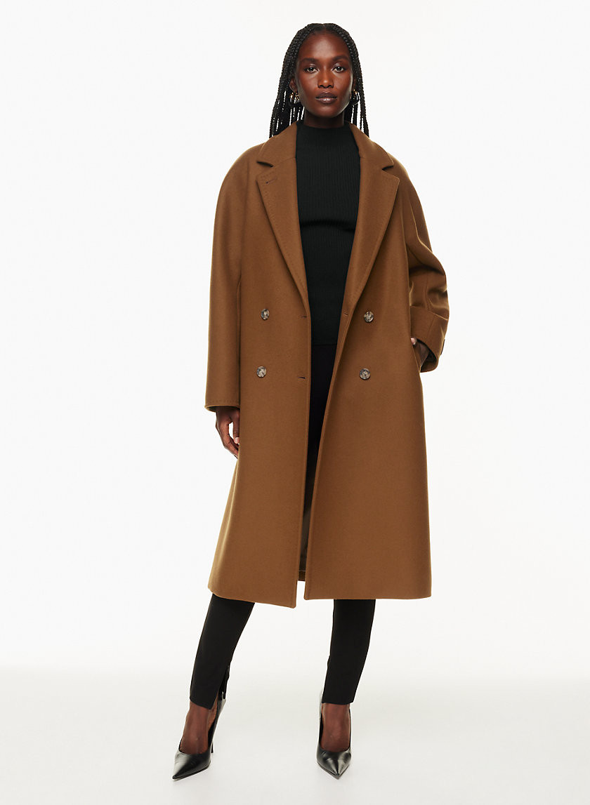 Aritzia Babaton Women's The Slouch Coat in Ric Heather Camel | Medium | Aritzia