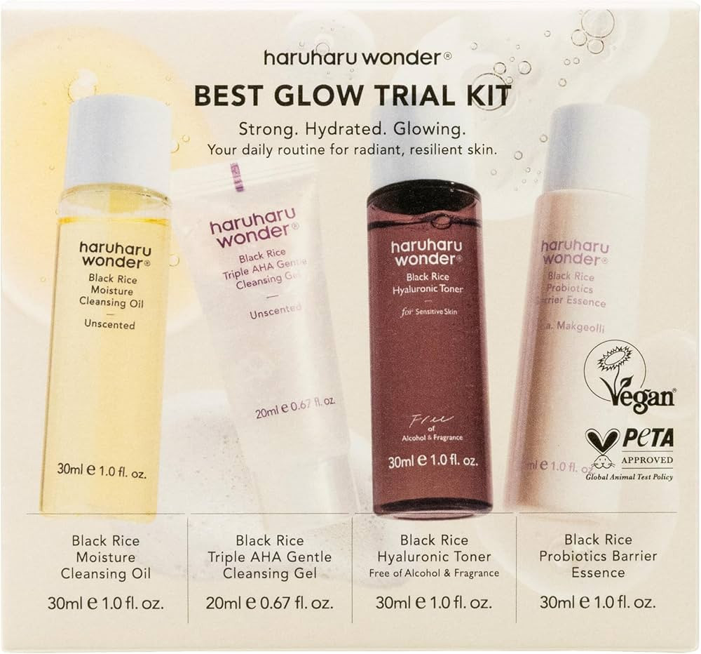 haruharu Wonder Best Glow Trial Kit, Strong, Hydrated, Glowing, Daily Routine, Mini Size, Double ... | Amazon (US)
