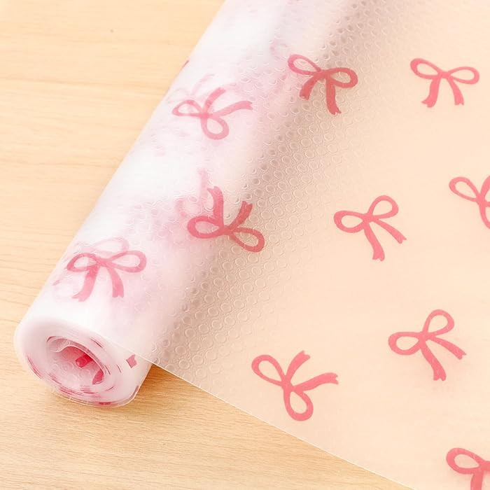 Pink Bow Refrigerator Liner Waterproof Fridge Shelf Mat Non-Adhesive Cabinet Drawer Liner for Hom... | Amazon (US)