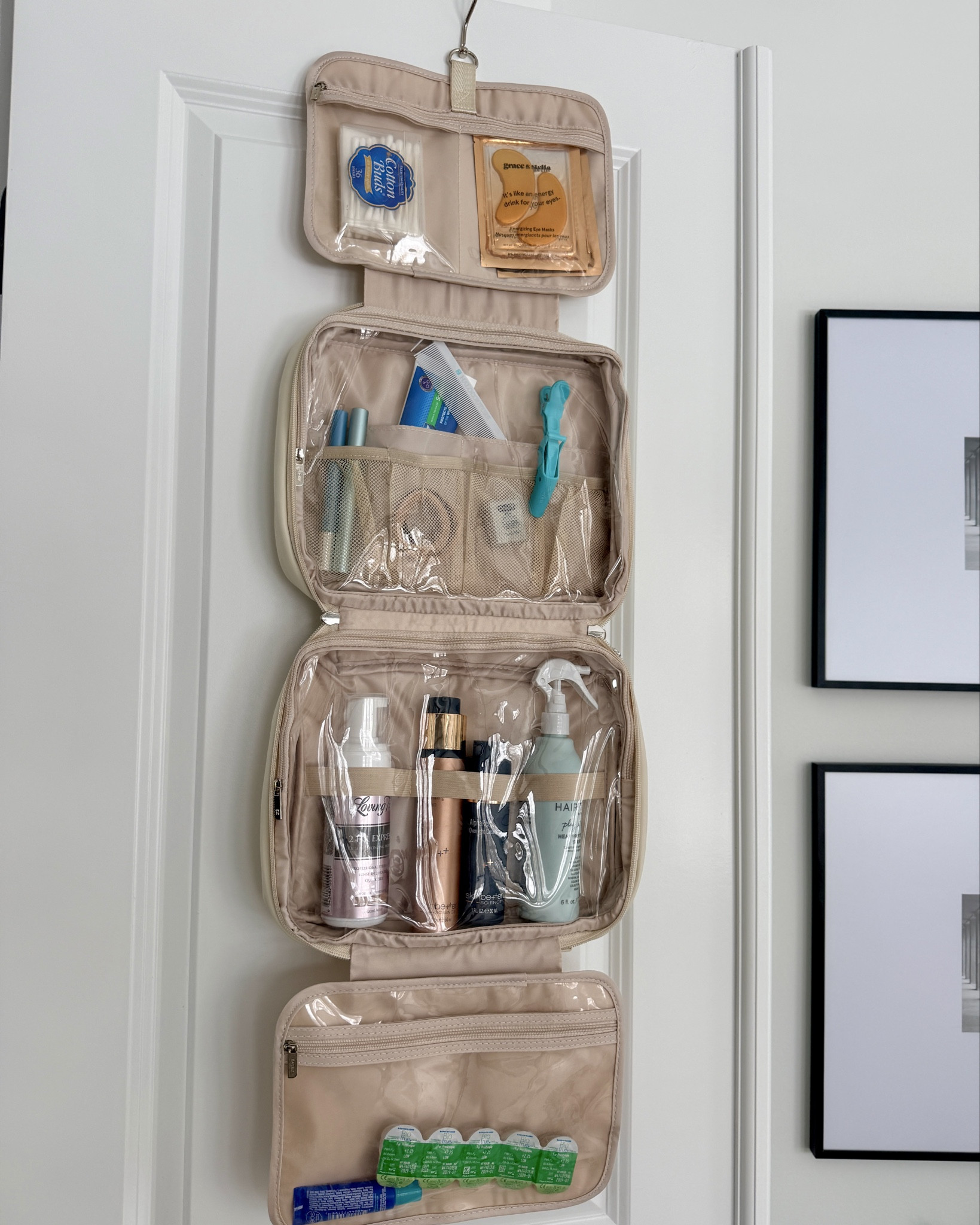 Travel essentials made easy with this hanging toiletry bag. Perfect for keeping everything organized. #travelhacks #organizedtravel

#LTKmomlife #LTKTravel #LTKBeauty