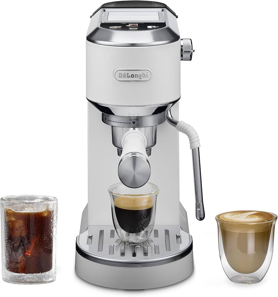 De'Longhi Dedica Duo Compact Espresso Machine - Cold Brew Coffee Maker with Milk Frother Wand- fo... | Amazon (US)
