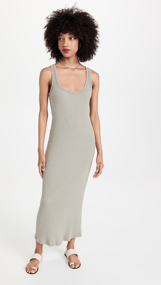 Square Rib Neck Tank Dress | Shopbop