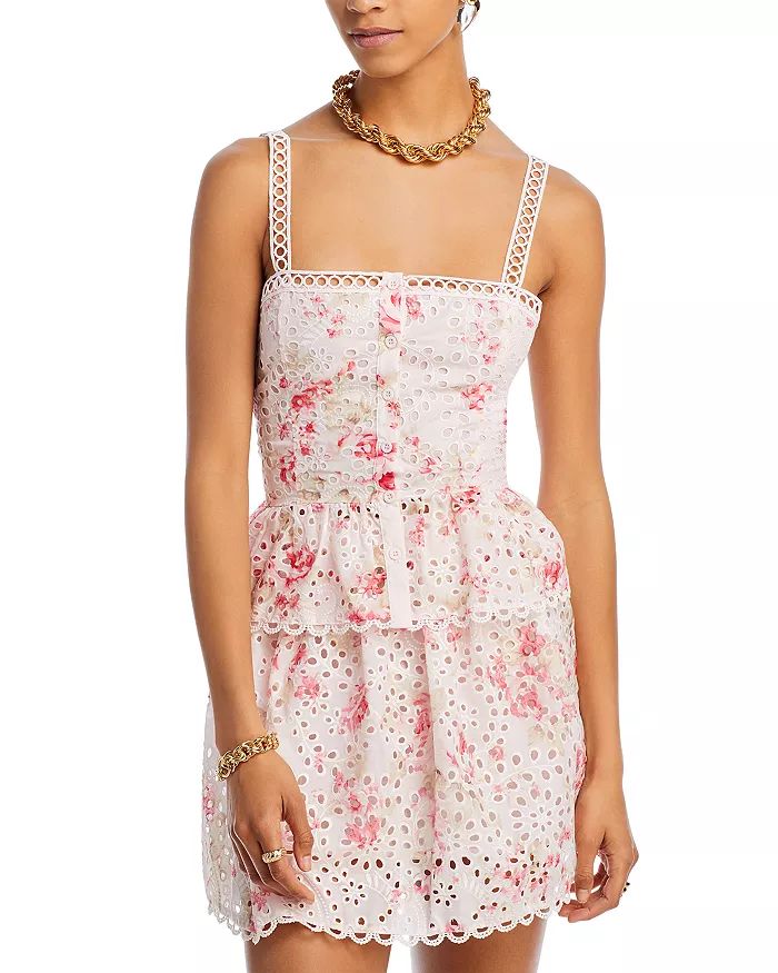 Floral Print Eyelet Peplum Top - 100% Exclusive | Bloomingdale's (US)