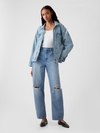 High Rise Barrel Jeans | Gap (US)