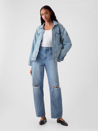 High Rise Barrel Jeans | Gap (US)