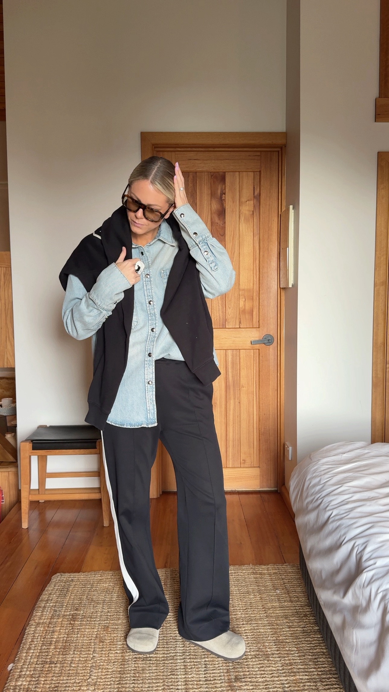 The perfect casual mum fit 💙 the shirt is the Anine Bing Dante denim shacket from Cloth Boutique x

#LTKaustralia #LTKwinter #LTKstyletip