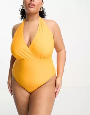 In The Style Plus - Maillot 1 pièce à dos nu - Orange | ASOS (Global)