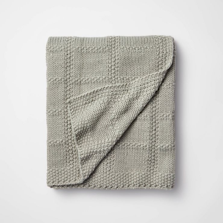 Grid Knit Throw Blanket - Threshold™ designed with Studio McGee | Target